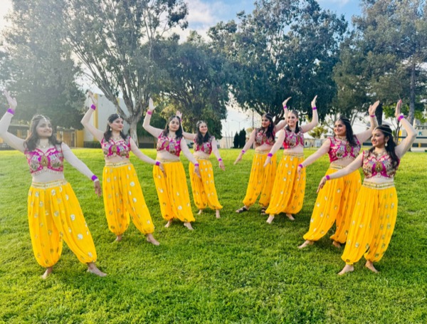 Students performing outdoors